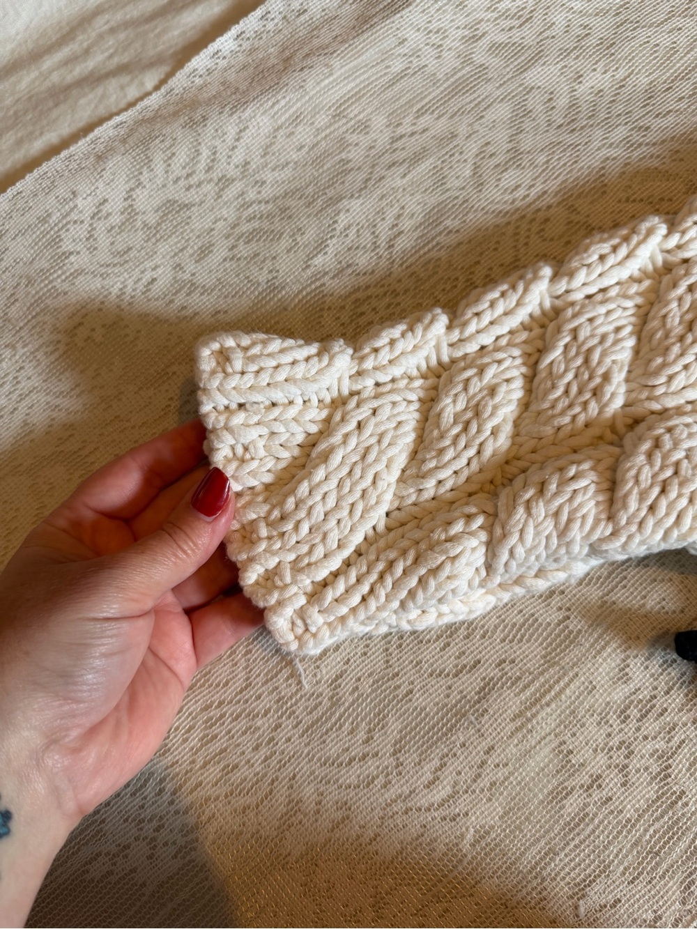 Zara chunky knit tie side crewneck sweater - Picture 4 of 10